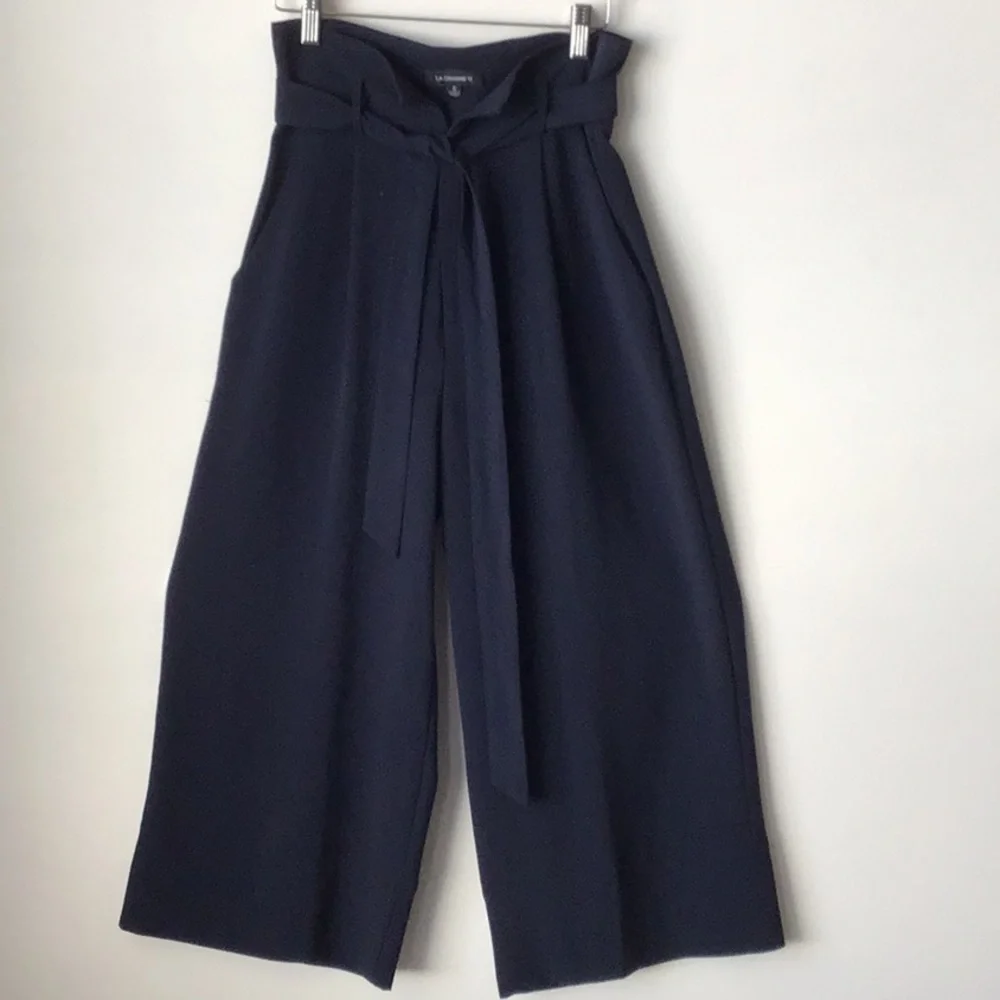 LA Charme U Paperbag Wide Leg Trouser Pants - Picture 2 of 8